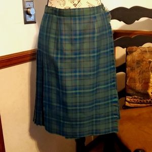 Bernard Casuals pleated kilt skirt Wool blend